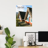 Madeira Island Foto mit typischen Häusern, Portuga Poster (Heimbüro)