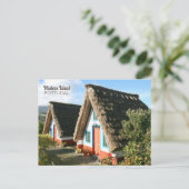 Madeira Island Foto mit typischen Häusern, Portuga Postkarte (Stehend Vorderseite)