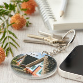 Madeira Island Foto mit typischen Häusern, Portuga Schlüsselanhänger (Vorderseite rechts)