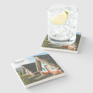 Madeira Island Foto mit typischen Häusern, Portuga Steinuntersetzer