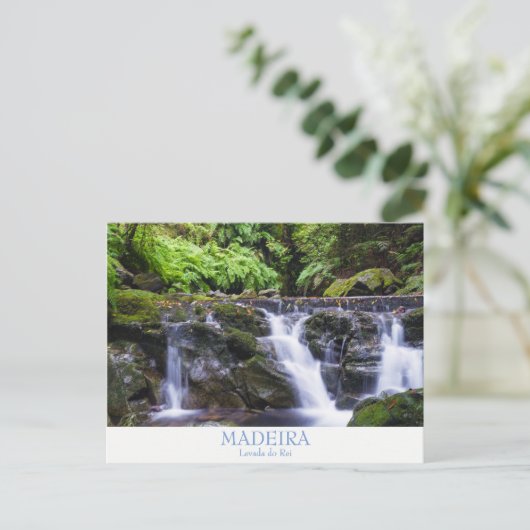 Madeira - Levada do Rei Postkarte mit Text (Stehend Vorderseite)