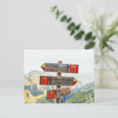 Madeira Pico Ruivo Trail Signs Hiking Postkarte (Stehend Vorderseite)