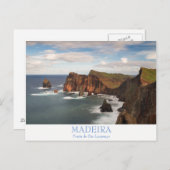 Madeira - Ponta de Sao Lourenco Postkarte mit Text (Vorne/Hinten)