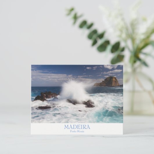 Madeira - Porto Moniz Postkarte mit Text (Stehend Vorderseite)