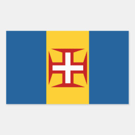 Madeira Portugal Flaggenaufkleber Rechteckiger Aufkleber