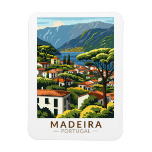 Madeira Portugal Insel Reise Kunst Vintage Magnet