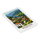 Madeira Portugal Insel Reisen Art Vintag Magnet (Rechte Seite)