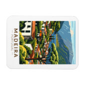 Madeira Portugal Insel Reisen Art Vintag Magnet (Horizontal)
