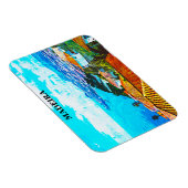 Madeira Portugal Panorama View Illustration Magnet (Rechte Seite)