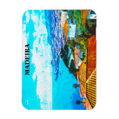 Madeira Portugal Panorama View Illustration Magnet (Vertikal)