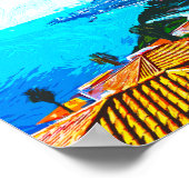 Madeira Portugal Panorama View Illustration Poster (Ecke)