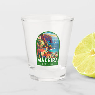 Madeira Portugal Reise Kunst Vintage Schnapsglas