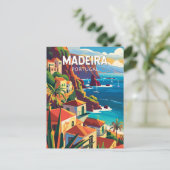 Madeira Portugal Reisen Art Vintag Postkarte (Stehend Vorderseite)