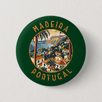Madeira Portugal Retro Distressed Circle