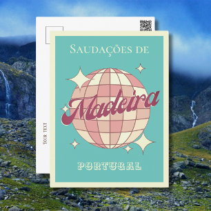 Madeira Portugal Urlaub Retro Vintag Postkarte