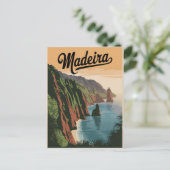 Madeira Portugal Vintag Postkarte (Stehend Vorderseite)