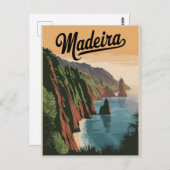 Madeira Portugal Vintag Postkarte (Vorne/Hinten)