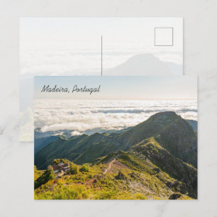 Madeira PR 1.2 Pico Ruivo Bergblick (Text) Postkarte