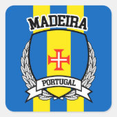 Madeira Quadratischer Aufkleber (Vorderseite)