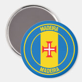 Madeira-RundEmblem Magnet (Vorderseite/Rückseite)