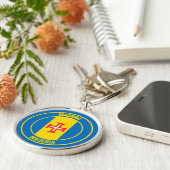 Madeira-RundEmblem Schlüsselanhänger (Seite)