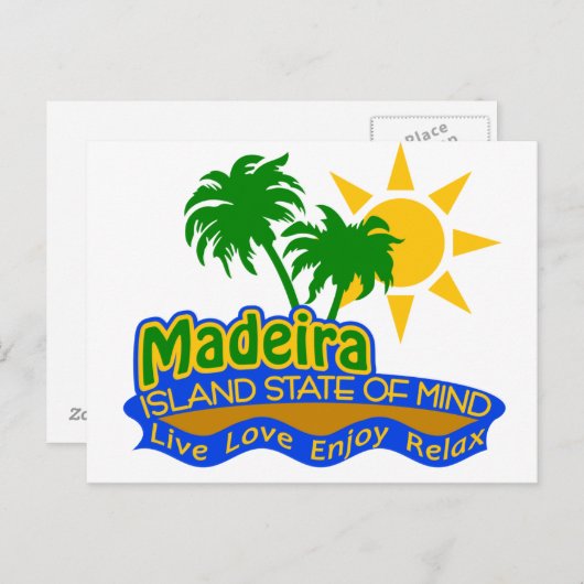 Madeira Staat der Postkarte des Mind (Vorne/Hinten)
