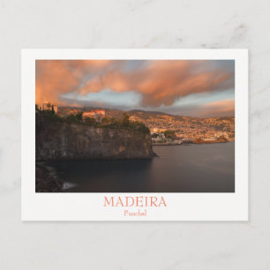 Madeira - Stadt Funchal Postkarte mit Text