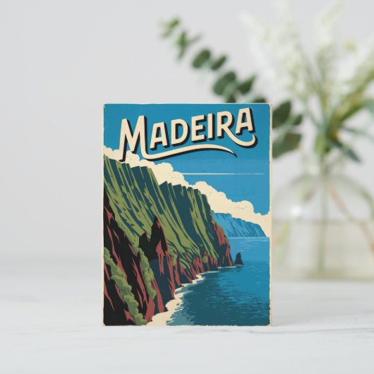 Madeira Vintag Postkarte (Stehend Vorderseite)