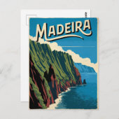 Madeira Vintag Postkarte (Vorne/Hinten)