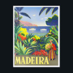 Madeira Vintage Reise Postkarte<br><div class="desc">Madeira Vintage Reise Postkarte</div>