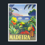 Madeira Vintage Reise Postkarte<br><div class="desc">Madeira Vintage Reise Postkarte</div>