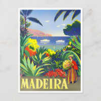 Madeira Vintage Reise Postkarte