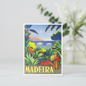 Madeira Vintage Reise Postkarte (Stehend Vorderseite)