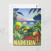 Madeira Vintage Reise Postkarte (Vorne/Hinten)