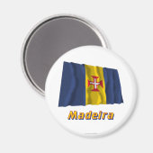 Madeira Wave Flag mit Namen Magnet (Vorderseite/Rückseite)