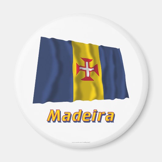 Madeira Wave Flag mit Namen Magnet (Vorne)