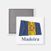 Madeira Wave Flag mit Namen Magnet (Vorderseite/Rückseite)