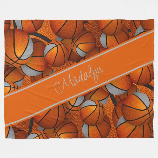 Mädelbällchen personalisiert fleecedecke (Vorderseite (Horizontal))