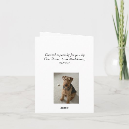 Madeleine danken Ihnen Notecard Dankeskarte (Rückseite)