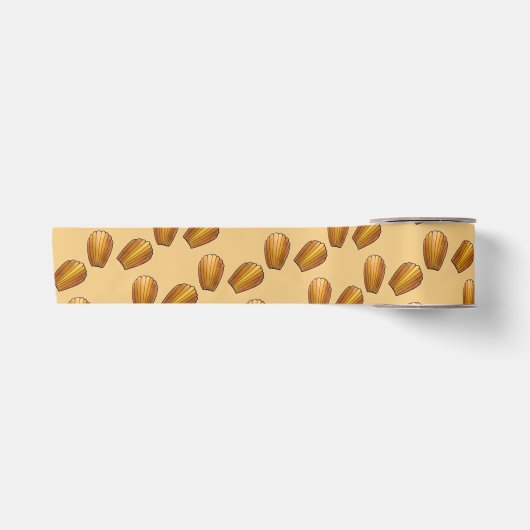 Madeleine French Food Pastry Köche Pâtisserie Cake Satinband (Vorderseite)