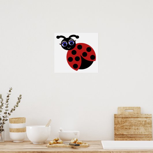 Madeleine LadyBug Toon Print Poster (Küche)