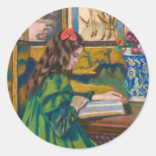 Madeleine Reading   Armand Guillaumin Runder Aufkleber