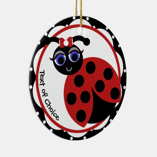 Madeleine Toon LadyBug Curves Keramik Ornament (Rechts)