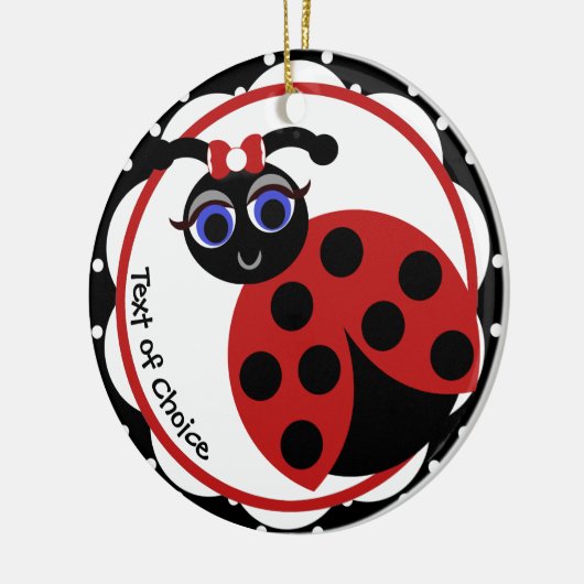 Madeleine Toon LadyBug Curves Keramik Ornament (Links)