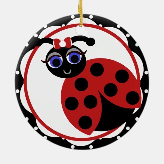 Madeleine Toon LadyBug Curves Keramik Ornament (Hinten)