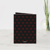 Madeleine Toon LadyBug Red & Black with Hearts Karte (Rückseite)