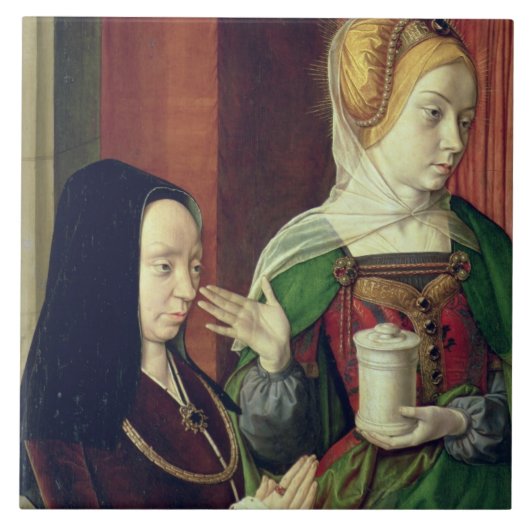 Madeleine vom Burgund stellte sich durch St Mary Fliese (Vorderseite)