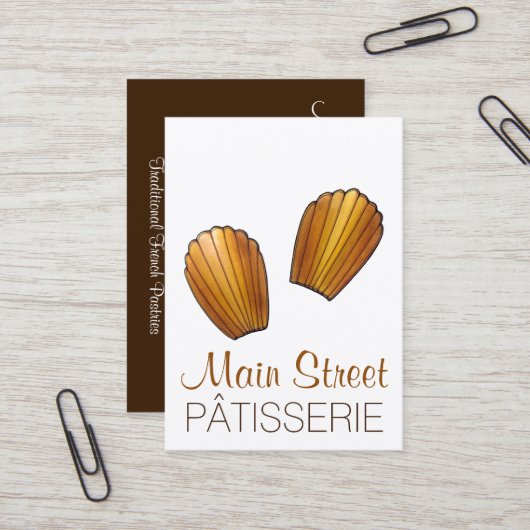 Madeleines Pâtisserie Cake Shop Visitenkarte (Vorderseite/Rückseite Beispiel)