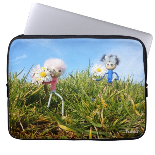 Madeliefjes plukkende fubby's. laptopschutzhülle (Vorderseite)