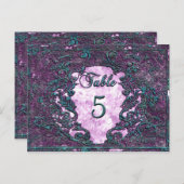 Madelina Liza Viktorianisch Tischnummer Card (Vorne/Hinten)